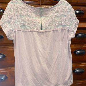blush floral blouse